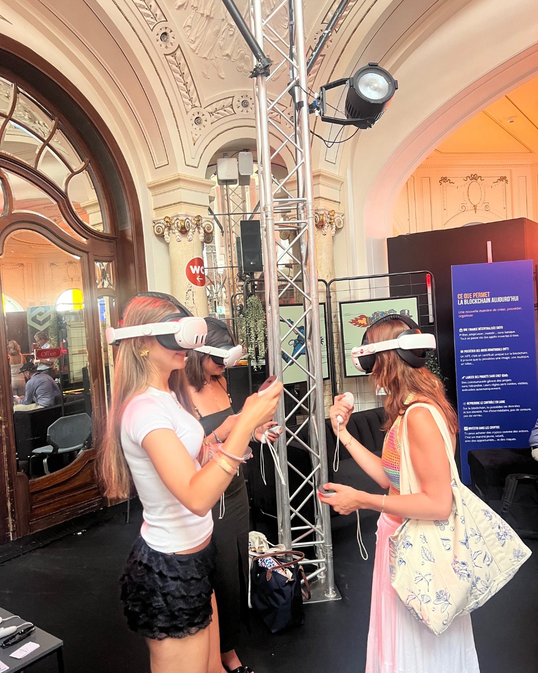 Guests using VR headsets at a VRENT event